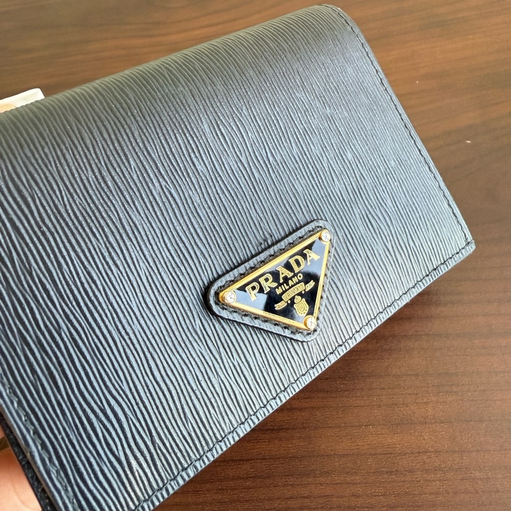 PRADA black small leather women wallet buy Milano - Picture 13 of 14